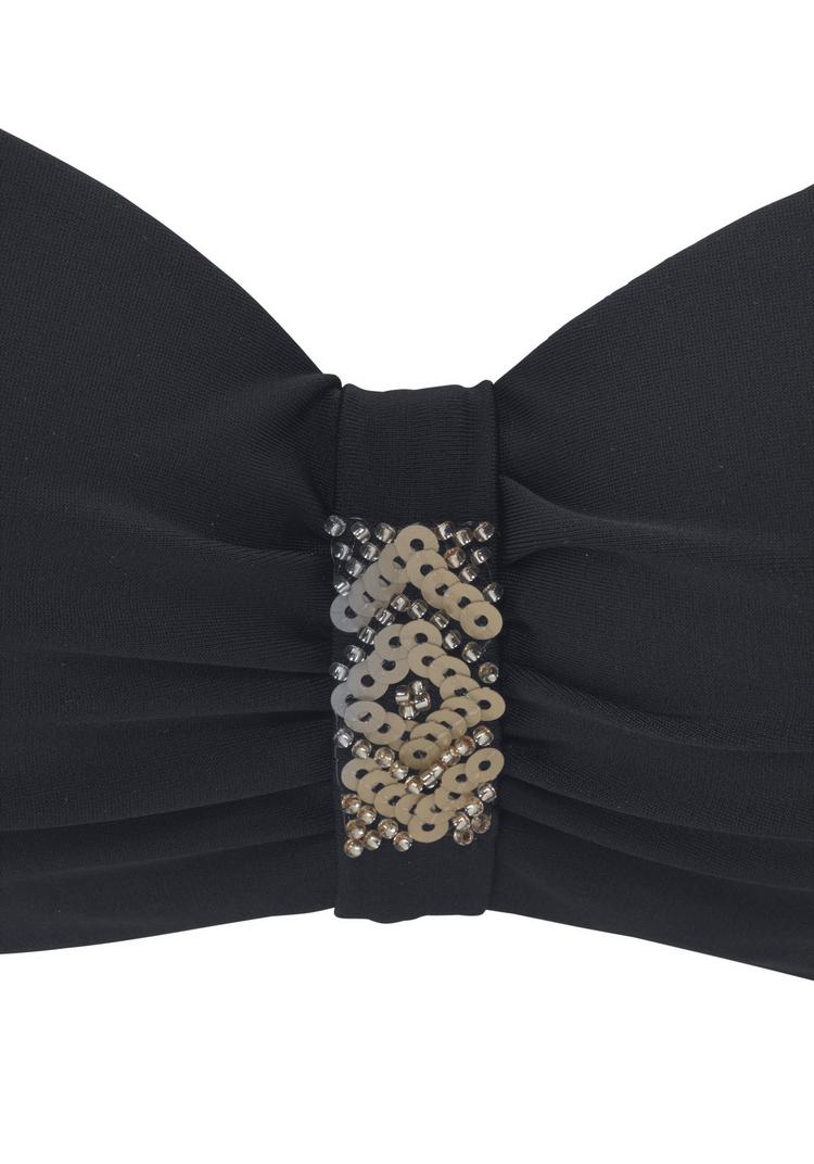 Lascana Lascana Bandeau-Bikini-Top Bikini Oberteil Damen - schwarz - 0 | SportScheck