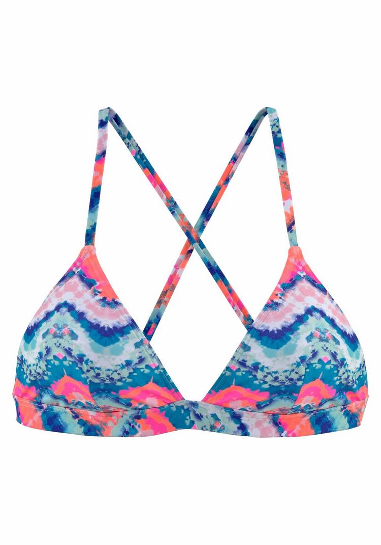 VENICE BEACH VENICE BEACH Triangel-Bikini-Top Bikini Oberteil Damen - blau-orange - 0 | SportScheck