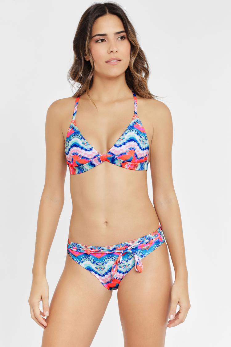 VENICE BEACH VENICE BEACH Triangel-Bikini-Top Bikini Oberteil Damen - blau-orange - 2 | SportScheck
