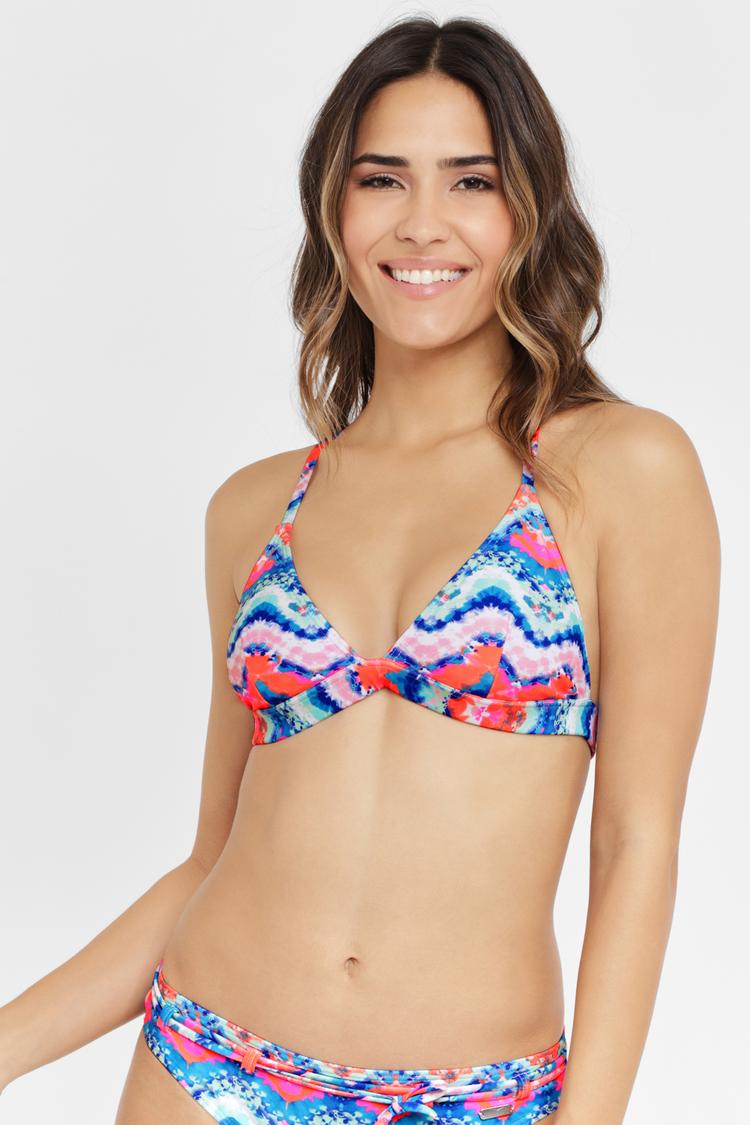 VENICE BEACH VENICE BEACH Triangel-Bikini-Top Bikini Oberteil Damen - blau-orange - 3 | SportScheck