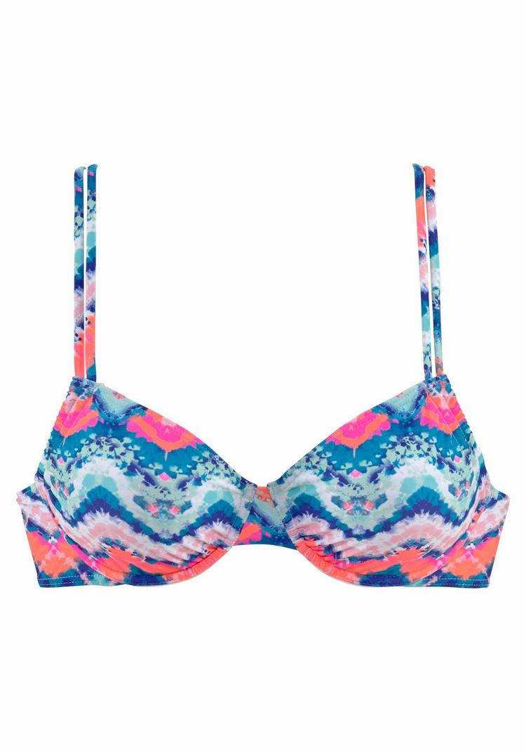 VENICE BEACH VENICE BEACH B&uuml;gel-Bikini-Top Bikini Oberteil Damen - blau-orange - 1 | SportScheck