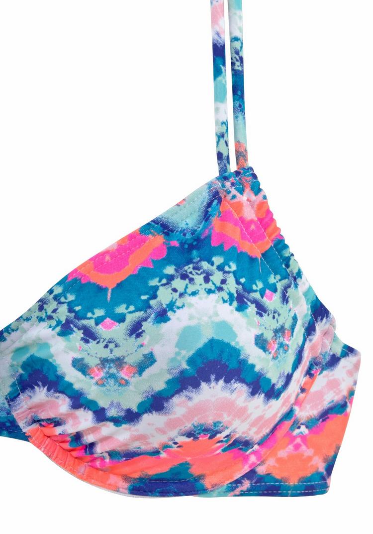 VENICE BEACH VENICE BEACH B&uuml;gel-Bikini-Top Bikini Oberteil Damen - blau-orange - 2 | SportScheck