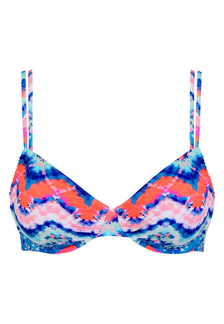 VENICE BEACH VENICE BEACH B&uuml;gel-Bikini-Top Bikini Oberteil Damen - blau-orange - 0 | SportScheck