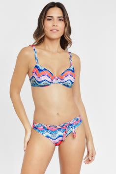 Rückansicht von VENICE BEACH Bügel-Bikini-Top Bikini Oberteil Damen blau-orange