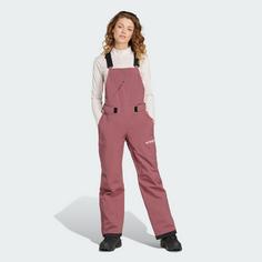 Rückansicht von adidas Terrex Xperior 2L Insulated Bib Hose Snowhose Damen Burgundy / White