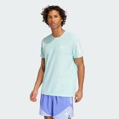 Rückansicht von adidas Own the Run T-Shirt T-Shirt Herren Semi Flash Aqua