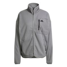 adidas City Escape Polar Fleece Trainingsjacke Trainingsanzug Damen Grey Four