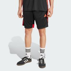 Rückansicht von adidas Tiro 25 Essentials Shorts Fußballshorts Herren Black / Lucid Red