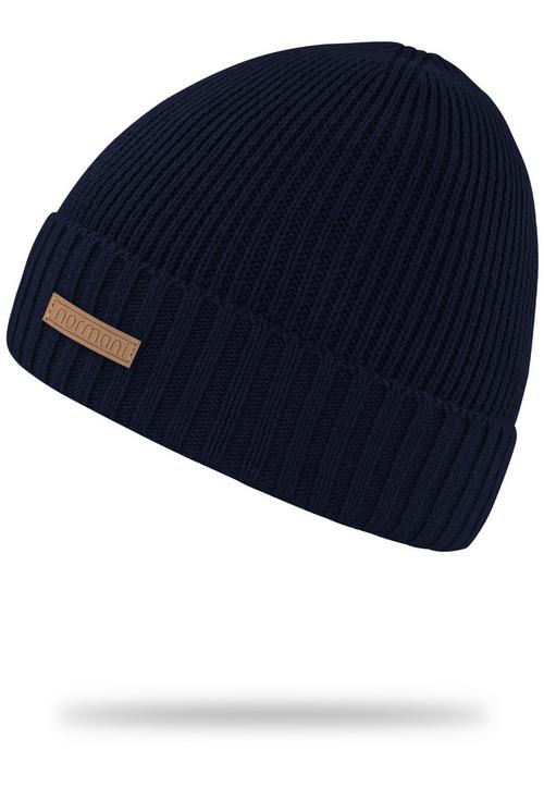 Rückansicht von normani Yuma Beanie Navy