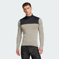 Rückansicht von adidas The Gravel Long Sleeve Radtrikot Funktionstop Herren Silver Pebble