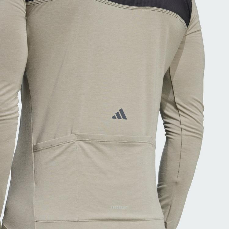 adidas adidas The Gravel Long Sleeve Radtrikot Funktionstop Herren - Silver Pebble - 1 | SportScheck