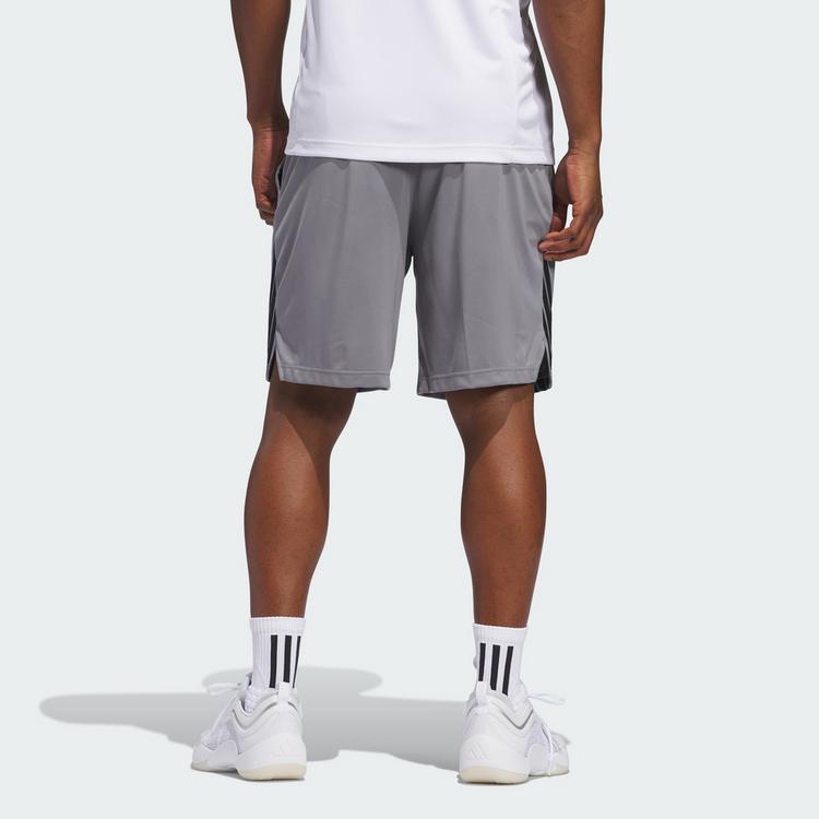 adidas adidas Legends 3-Streifen Basketball Shorts Basketball-Shorts Herren - Grey Three / Black - 1 | SportScheck