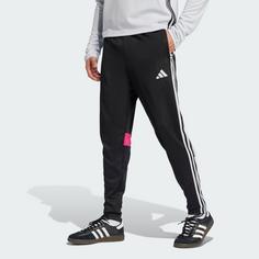 Rückansicht von adidas Tiro 25 Essentials Trainingshose Trainingshose Herren Black / Clear Grey / Real Magenta