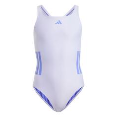 adidas 3-Streifen C-Back Kids Badeanzug Badeanzug Kinder Violet Tone / Cobalt Blue