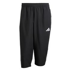 adidas Tiro 25 Essentials Woven 3/4-Hose Trainingshose Herren Black / White