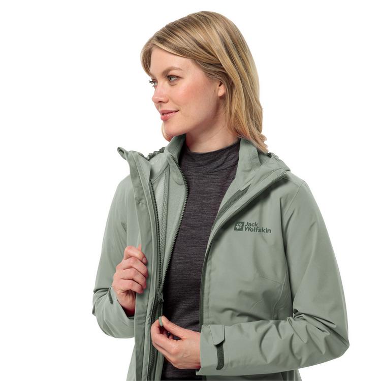 Jack Wolfskin Jack Wolfskin MOONRISE 3IN1 JKT W Doppeljacke Damen - mint leaf - 6 | SportScheck