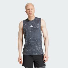 Rückansicht von adidas Power Workout Tanktop Funktionstank Herren Black / White