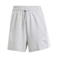 adidas Essentials 3-Streifen Cotton Shorts Funktionsshorts Damen - Light Grey Heather / White