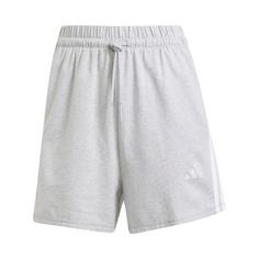 adidas Essentials 3-Streifen Cotton Shorts Funktionsshorts Damen Light Grey Heather / White