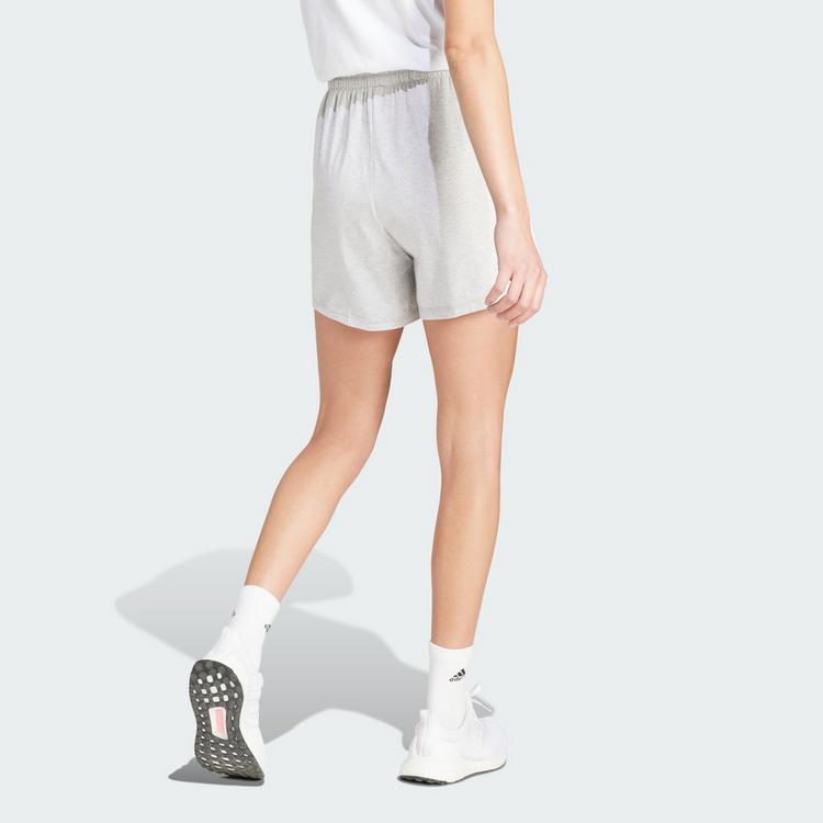 adidas adidas Essentials 3-Streifen Cotton Shorts Funktionsshorts Damen - Light Grey Heather / White - 1 | SportScheck