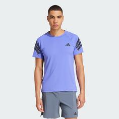 Rückansicht von adidas Icon 3-Streifen T-Shirt Funktionsshirt Herren Semi Cobalt Blue / Black