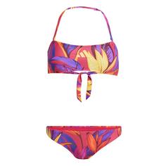 adidas adidas x FARM Neckholder Bikini-Set Bikini Set Damen Bold Pink / Semi Spark