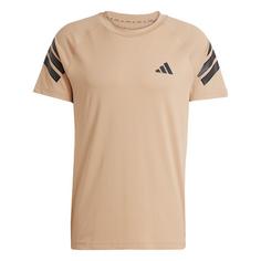 adidas Icon 3-Streifen T-Shirt Funktionsshirt Herren Warm Sandstone / Black