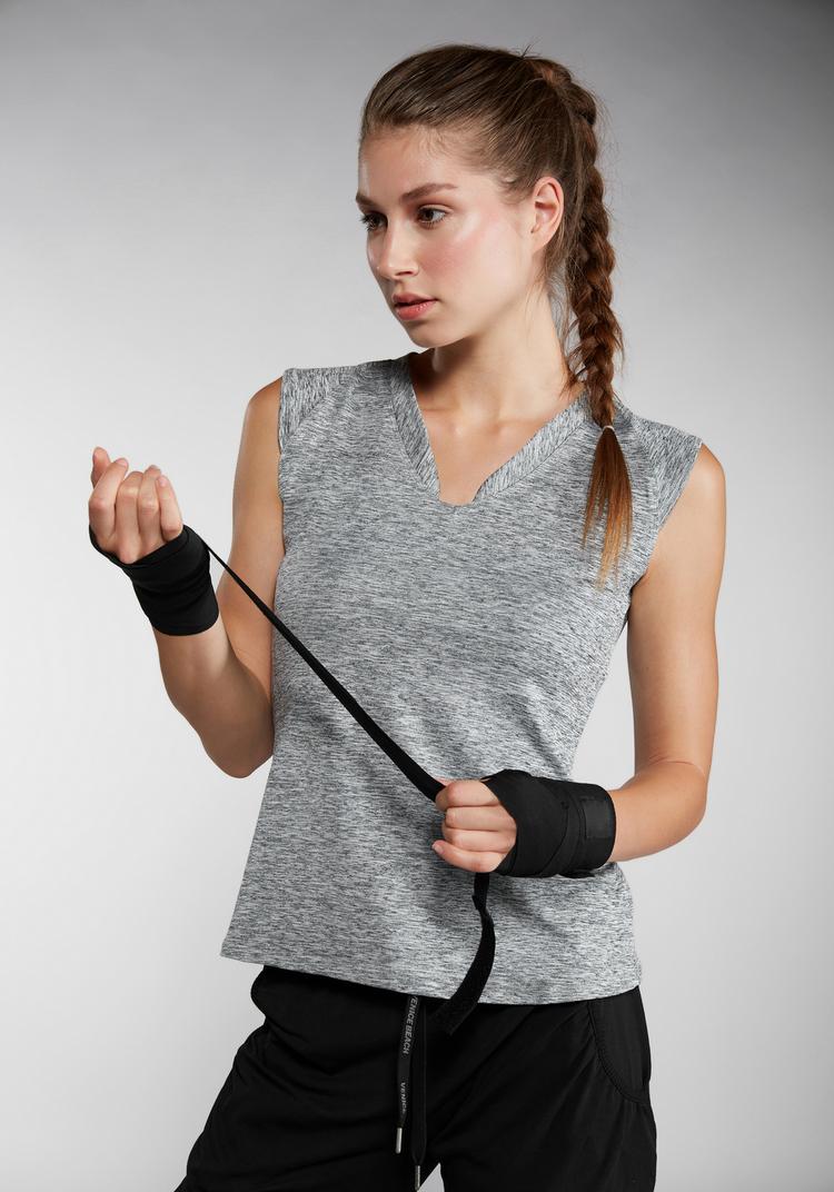 VENICE BEACH VENICE BEACH Venice Beach Eleamee T-Shirt Damen - coal b. melange - 0 | SportScheck