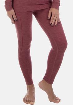 Rückansicht von Black Snake Damen Thermounterhose Merino Wolle Thermounterhose Damen Rot Melange