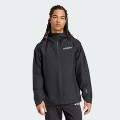Rückansicht von adidas Terrex Multi 2.5L RAIN.RDY Regenjacke Outdoorjacke Herren Black / Black