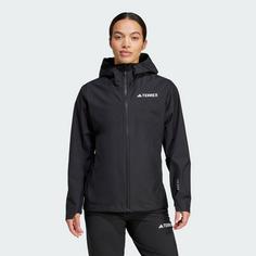 Rückansicht von adidas Terrex Multi 2.5L RAIN.RDY Regenjacke Outdoorjacke Damen Black / Black