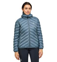 Rückansicht von Haglöfs Särna Mimic Hood Outdoorjacke Damen Steel Blue