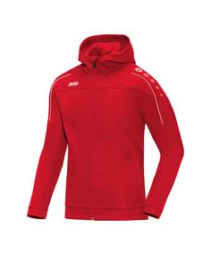 JAKO Classico Kapuzenjacke Damen Trainingsjacke Damen Rotweiss