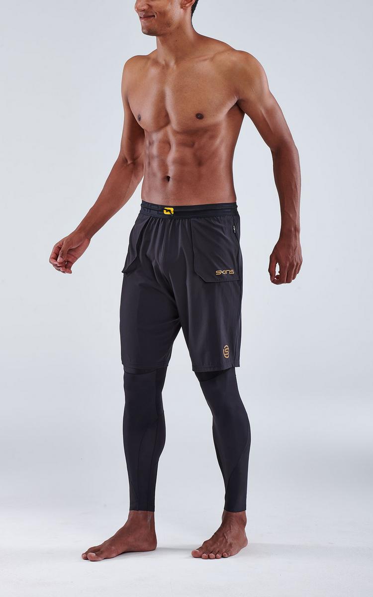 Skins Skins S5 Superpose Long Tights Tights Herren - black - 3 | SportScheck