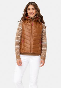 Rückansicht von Krimson Klover Vesta Reversible Vest Steppweste Damen pecan