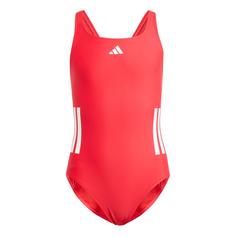 adidas 3-Streifen C-Back Kids Badeanzug Badeanzug Kinder Pure Ruby / White