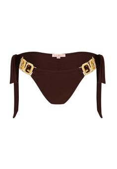 Moda Minx Boujee Tie Side Brazilian Bikini Bottom Bikini Hose Damen Coffee