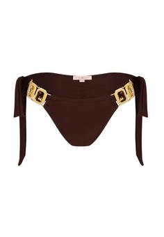 Moda Minx Boujee Tie Side Brazilian Bikini Hose Damen Coffee