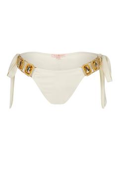 Moda Minx Boujee Tie Side Brazilian Bikini Bottom Bikini Hose Damen Coconut