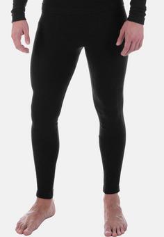 Rückansicht von Black Snake Herren Thermounterhose Merino Wolle Thermounterhose Herren Schwarz Melange