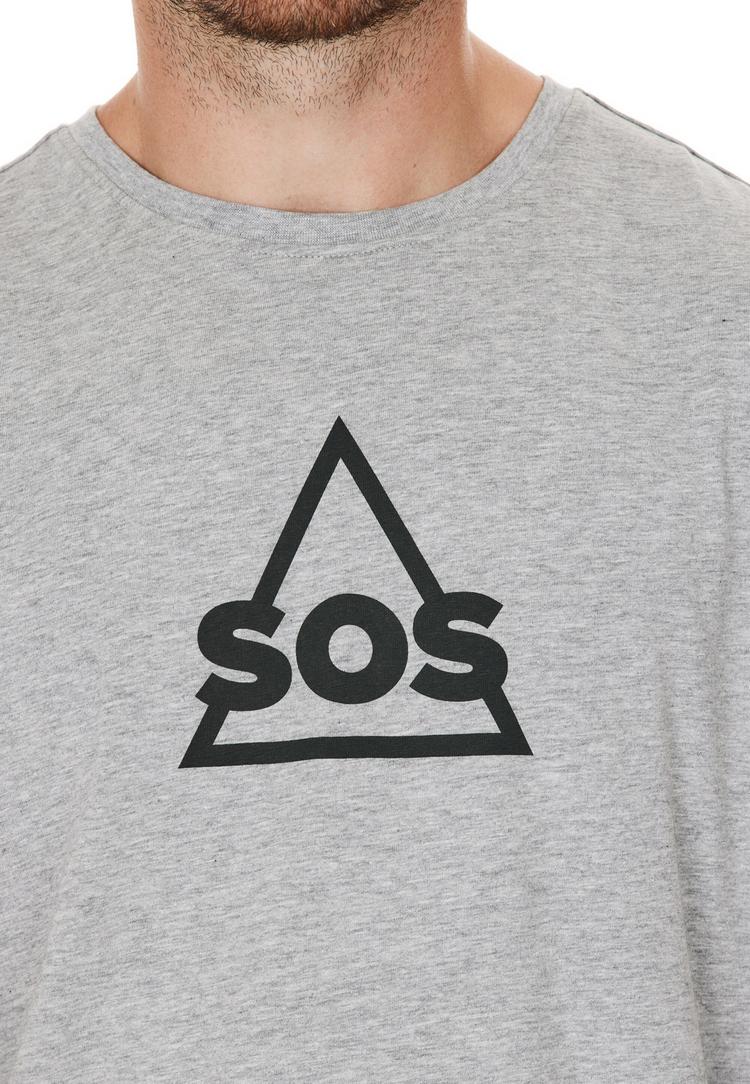 SOS SOS Kvitfjell Printshirt Herren - 1005 Light Grey Melange - 2 | SportScheck