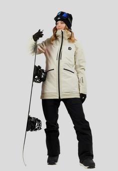 Rückansicht von FUNDANGO Pemberton ECO Allmountain Jacket Skijacke Damen Butter