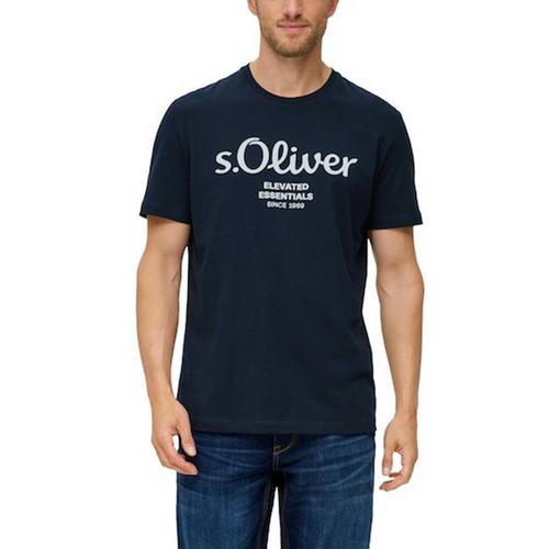 Rückansicht von S.OLIVER T-Shirt T-Shirt Herren Dunkelblau