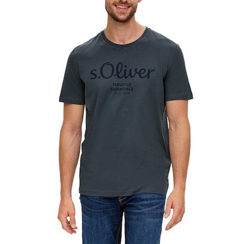 Rückansicht von S.OLIVER T-Shirt T-Shirt Herren Dunkelgrau