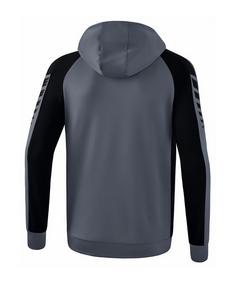 Rückansicht von Erima SIX WINGS Kapuzenjacke Trainingsjacke Herren grauschwarz