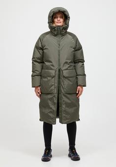 Rückansicht von Peak Performance Daunenmantel Damen OLIVE