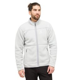 Rückansicht von Haglöfs Mossa Pile Jacket Fleecejacke Herren Stone Grey Melange