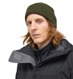 Rückansicht von Haglöfs Vassi Beanie Skimütze Seaweed Green