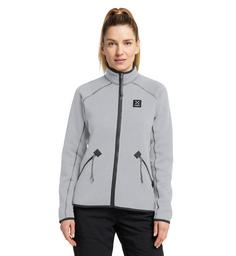 Rückansicht von Haglöfs Risberg Fleecejacke Damen Concrete