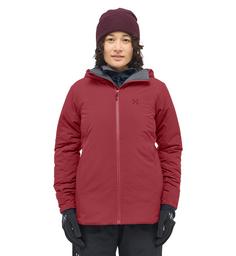 Rückansicht von Haglöfs Mimic Alert Hood Outdoorjacke Damen Carmine Red